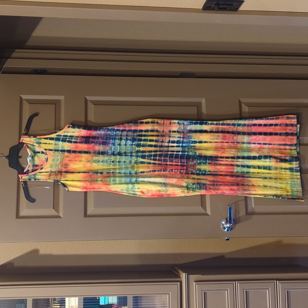 Tie dye buttery soft Maxi bodycon dress